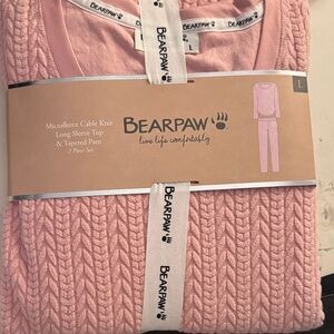 BearPaw Soft Pink Knit Lounge Set